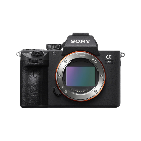 Vollformatkamera Sony Alpha 7 III mit 24,2 MP Sensor, ideal für Foto- und Videoaufnahmen in professioneller Qualität.